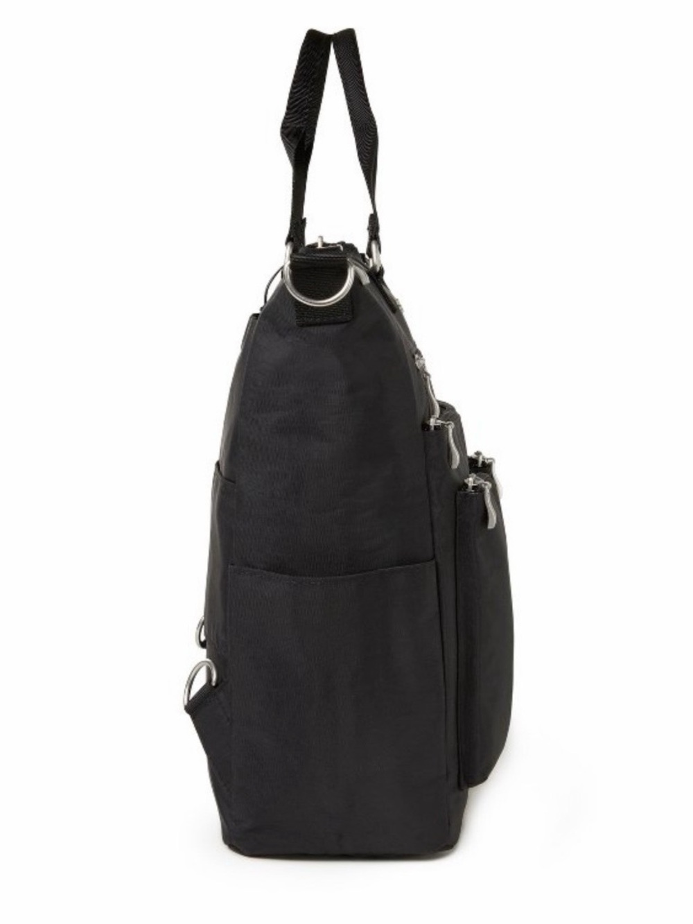 Baggallini All Set 3-in-1 Tote Backpack Crossbody Travel Bag Black Sand Luggage - Picture 5 of 16